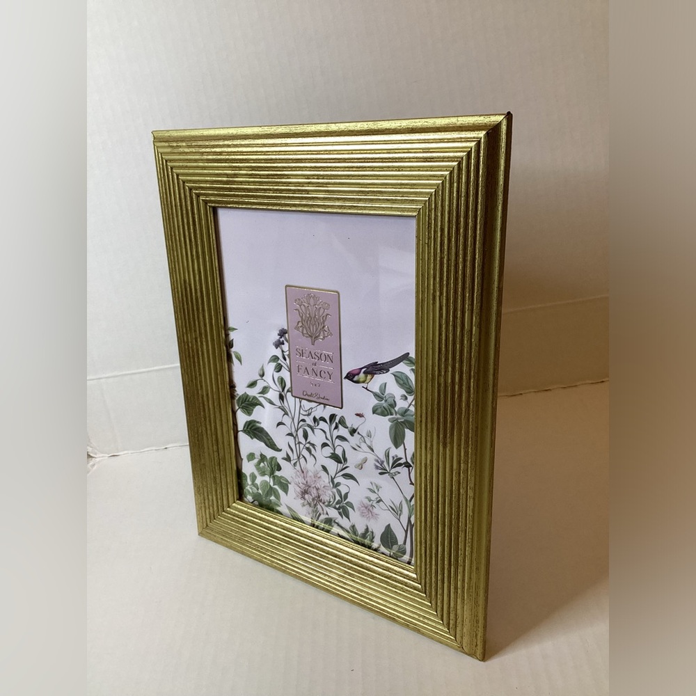 Dwell Studio Season Of Fancy Golden Picture Frame Fits 5” x 7” Photo